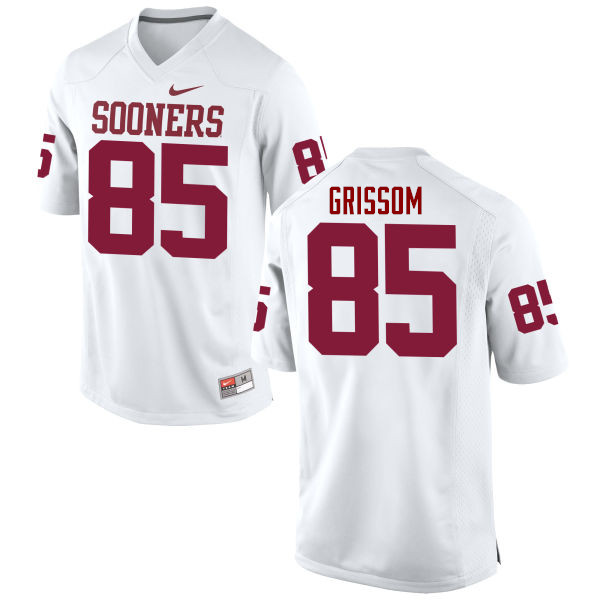 Men Oklahoma Sooners #85 Geneo Grissom College Football Jerseys Game-White